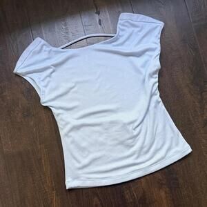 NWT Elodie Backless Baby Blue T Shirt Blouse Top S